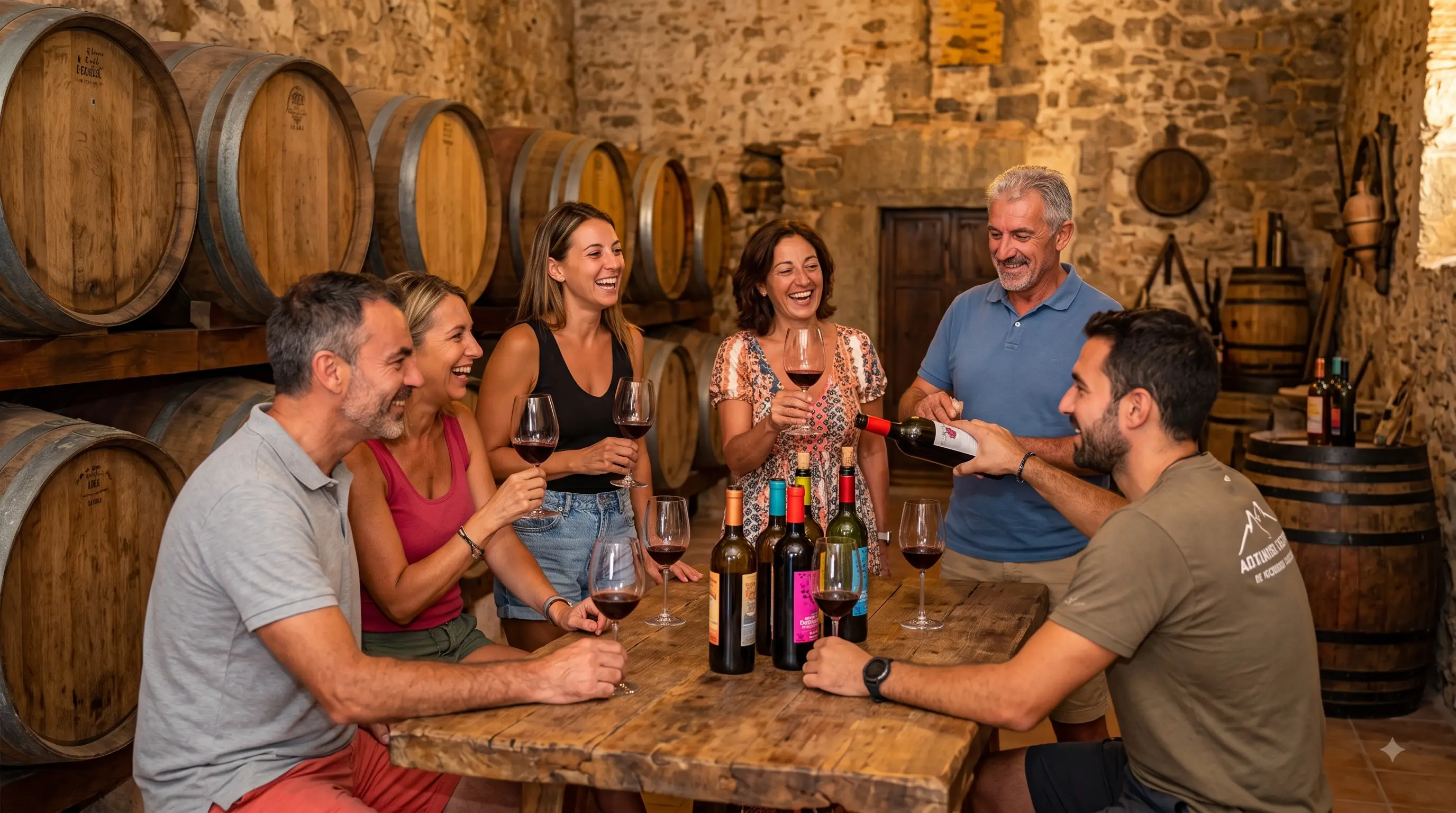 Cata de vino en una bodega tradicional de la provincia de Málaga